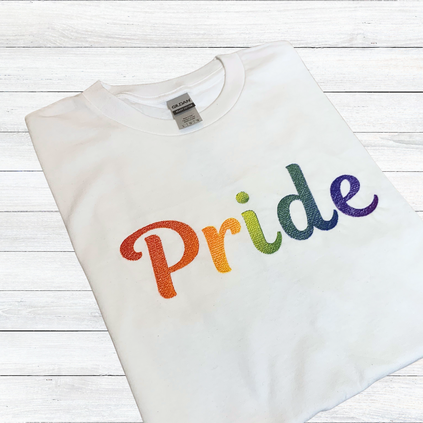 Rainbow Pride LGBTQ Embroidered Shirt