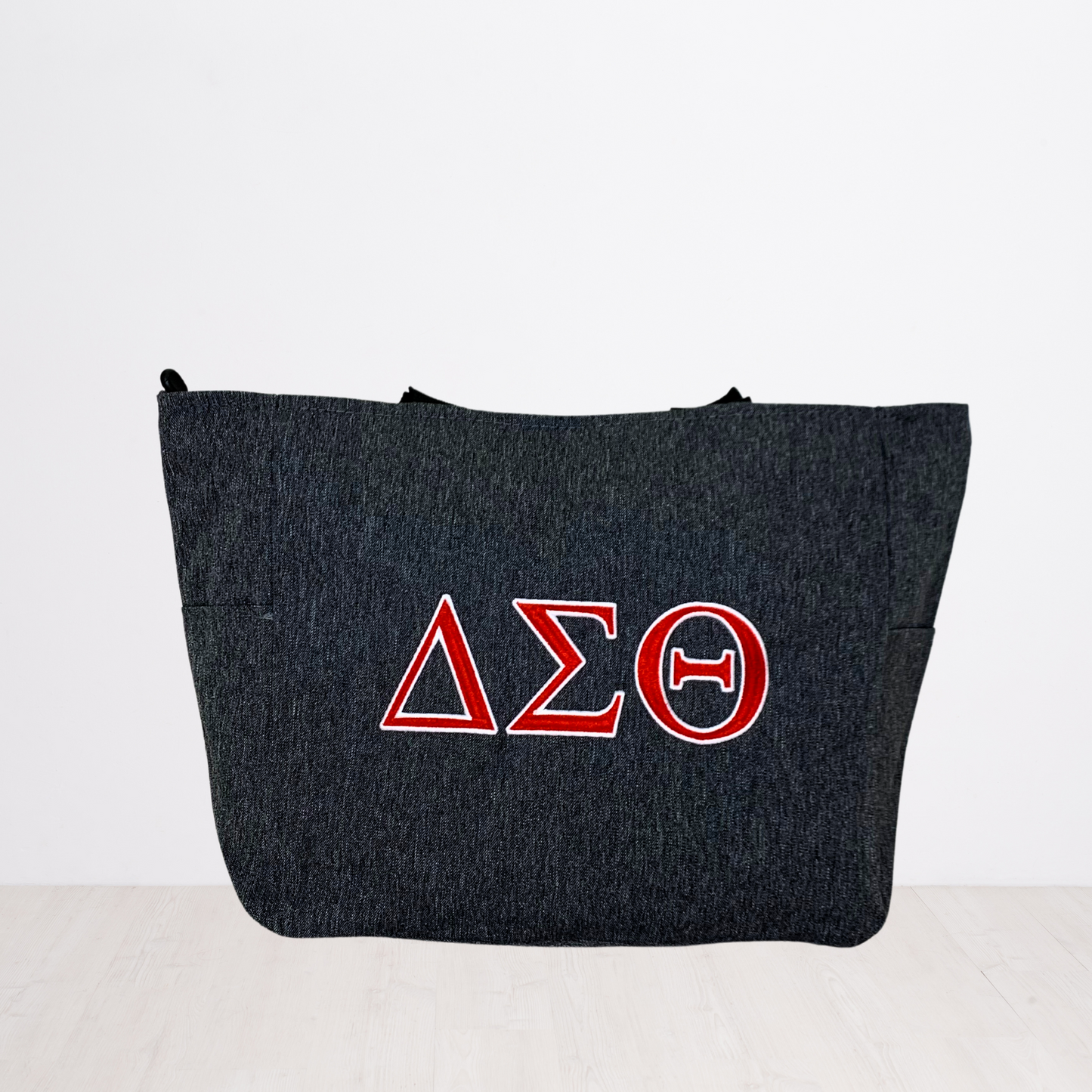 Delta Sigma Theta Personalized Embroidered Zipper Tote Bag