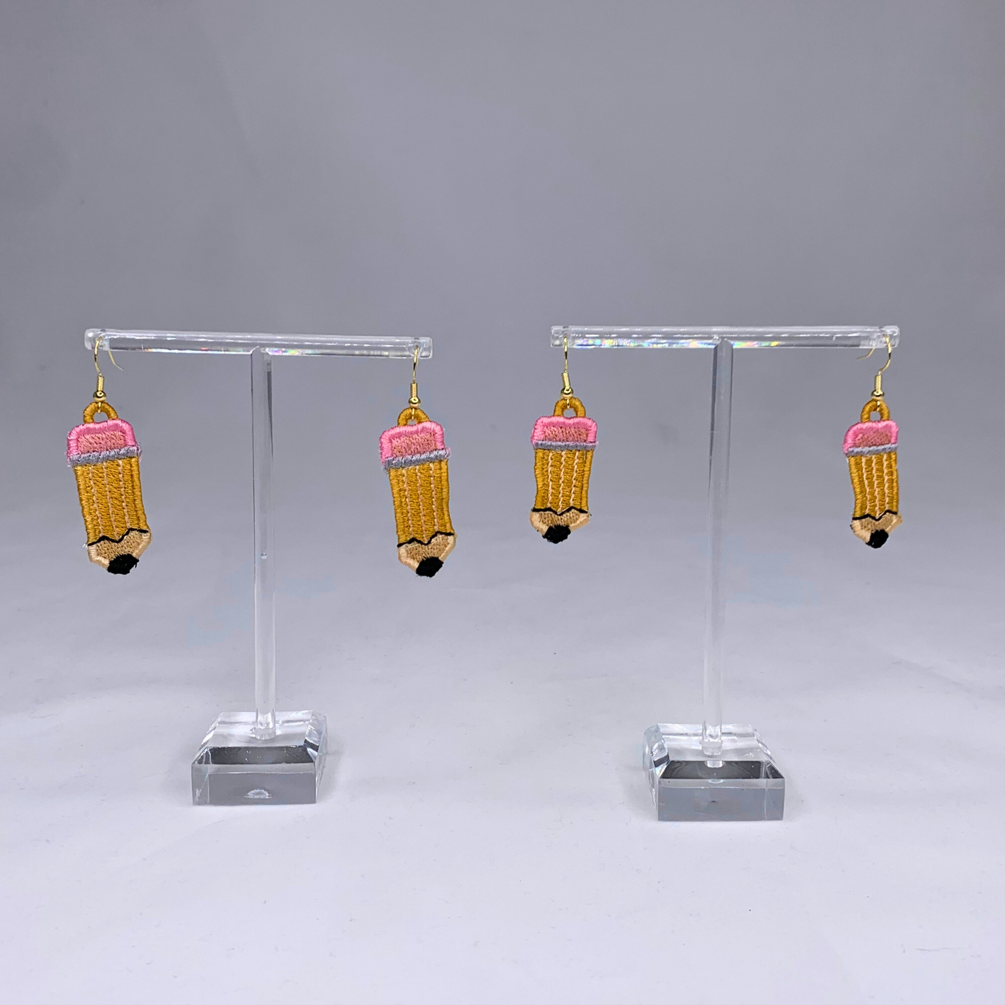 Pencil Embroidered Earrings