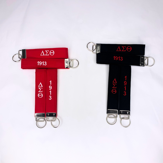 Delta Sigma Theta Embroidered Key fob