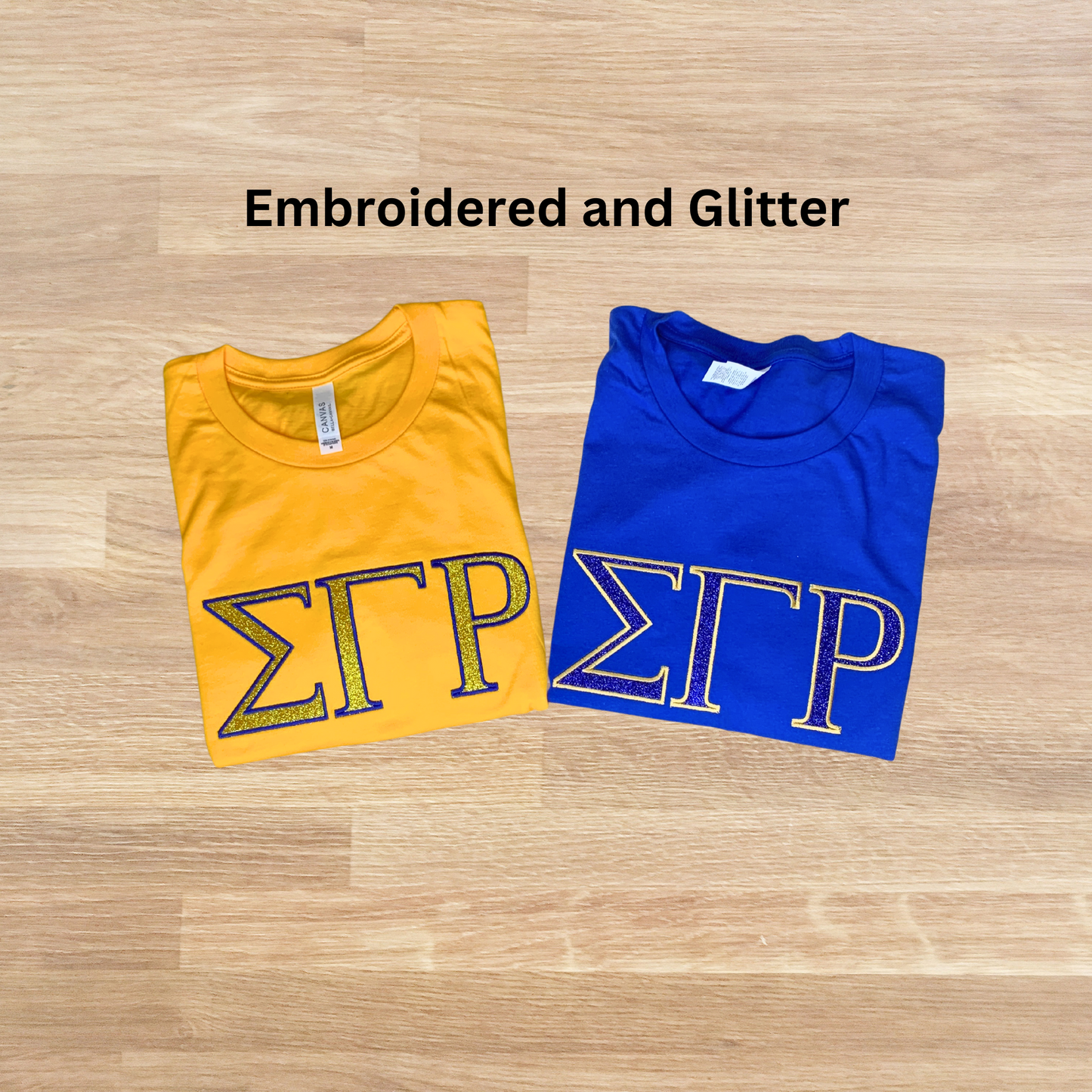 Sigma Gamma Rho Embroidered Glitter T-Shirt