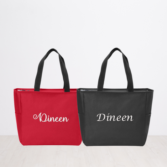 Personalized Embroidered Canvas Tote Bag