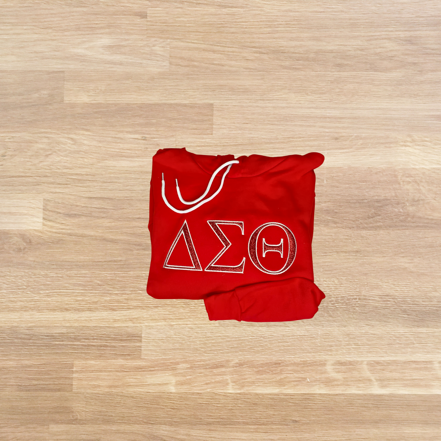 Delta Sigma Theta Embroidered Glitter Hoodie