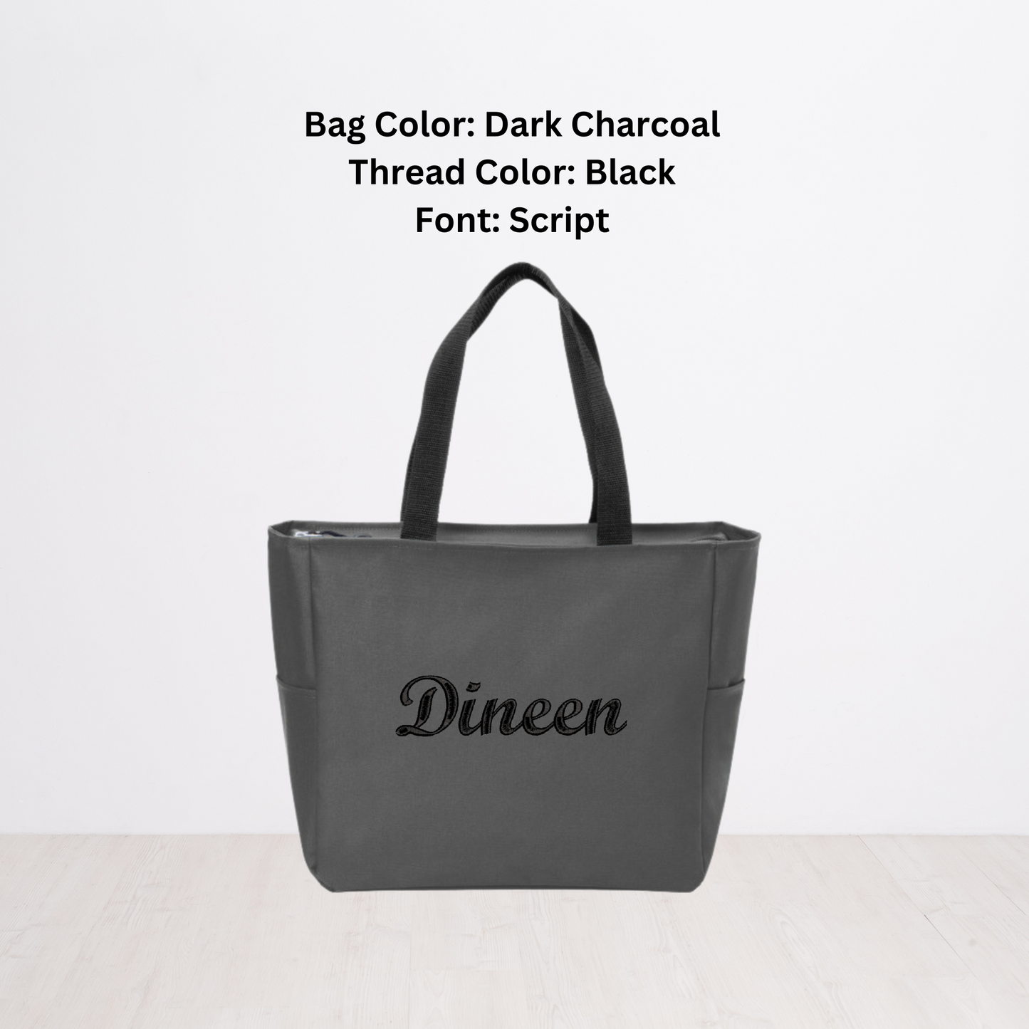 Personalized Embroidered Canvas Tote Bag