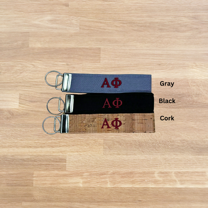 Alpha Phi Embroidered Key fob