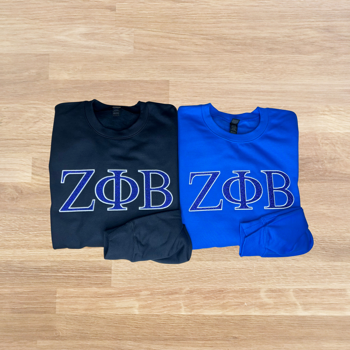 Zeta Phi Beta Embroidered Glitter Sweatshirt