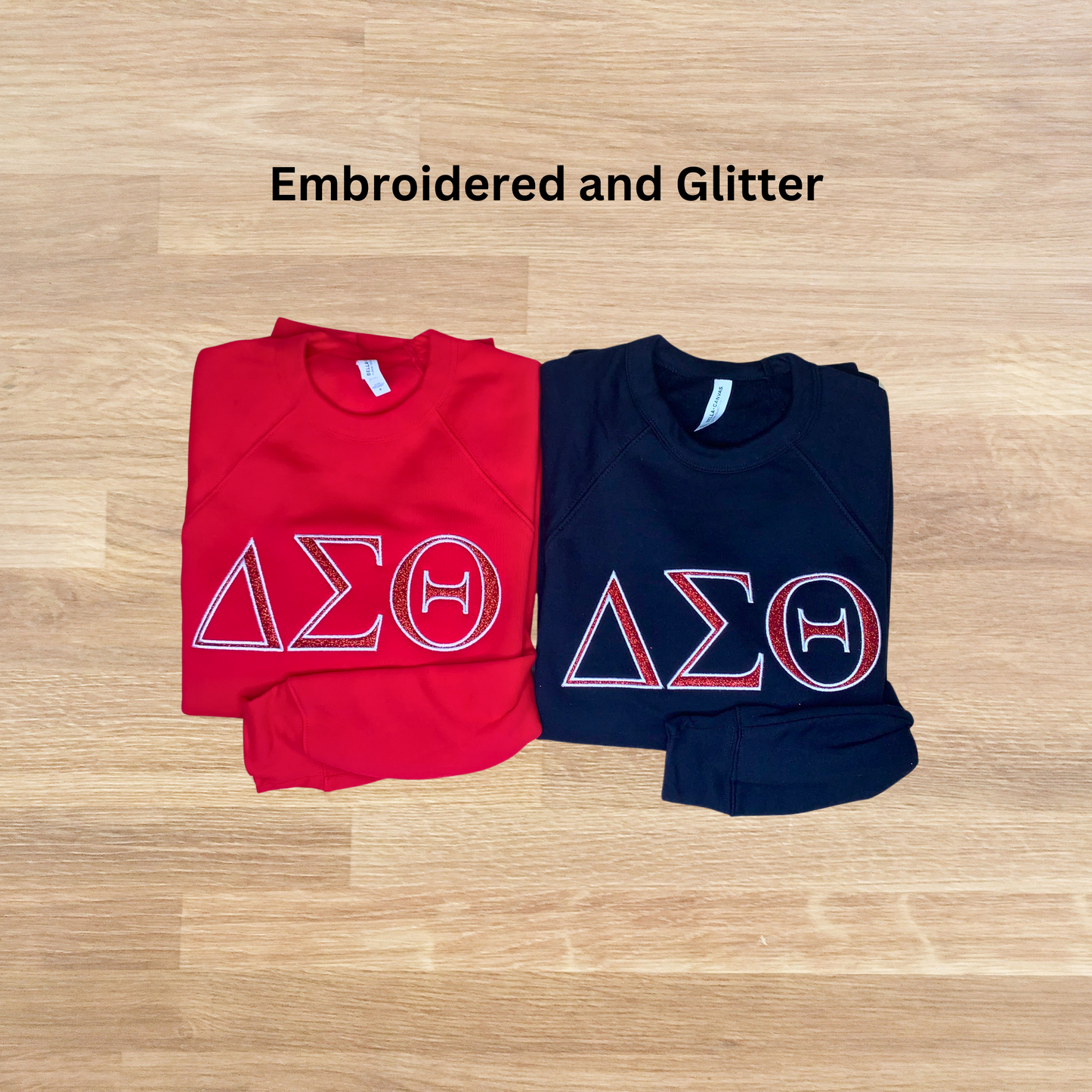 Delta Sigma Theta Embroidered Glitter Sweatshirt