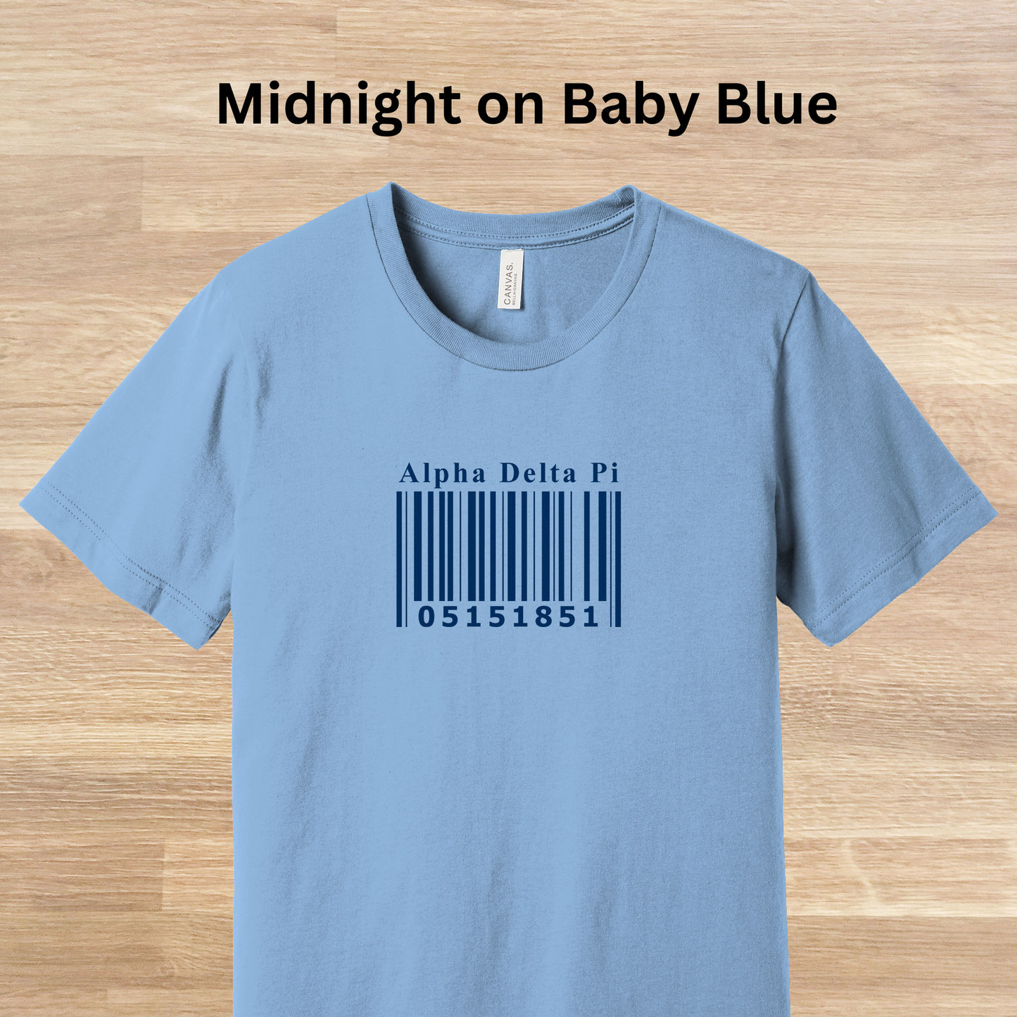 Alpha Delta Pi Barcode with Founders Date T-Shirt