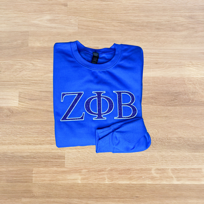 Zeta Phi Beta Embroidered Glitter Sweatshirt