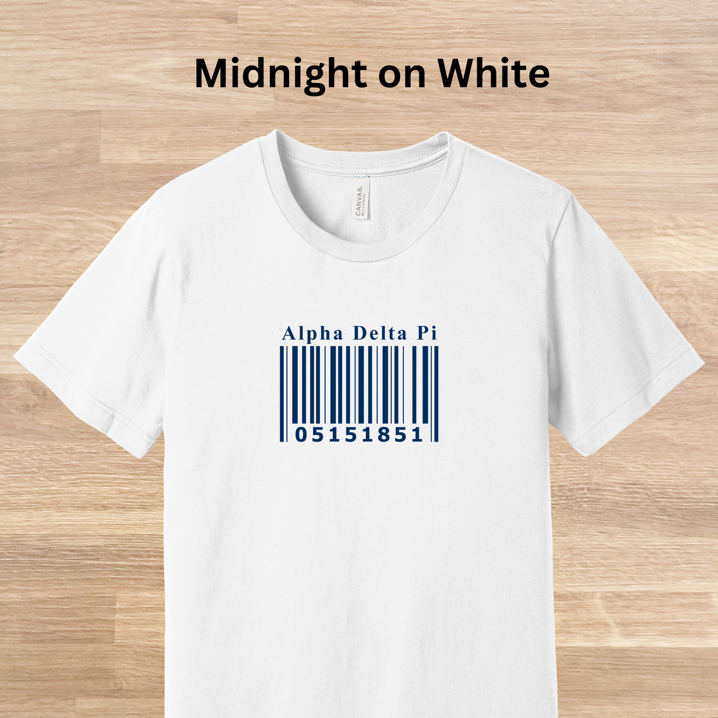 Alpha Delta Pi Barcode with Founders Date T-Shirt