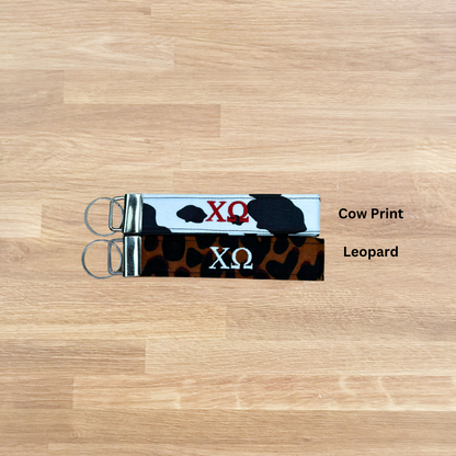 Chi Omega Embroidered Key fob