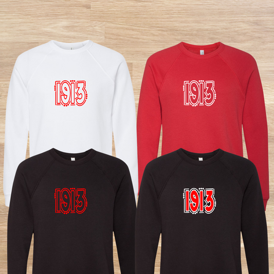 1913 Retro Doodle 80s Style Sweatshirt