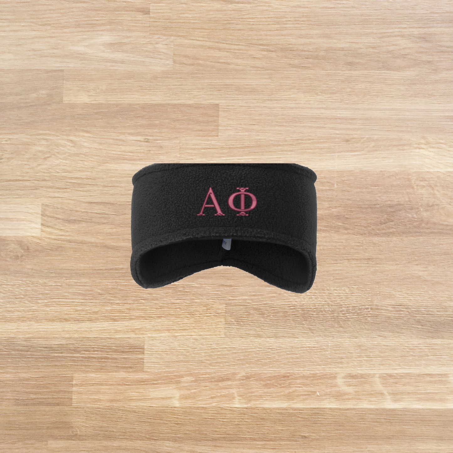 Alpha Phi Embroidered Fleece Headband