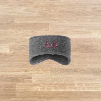 Alpha Phi Embroidered Fleece Headband