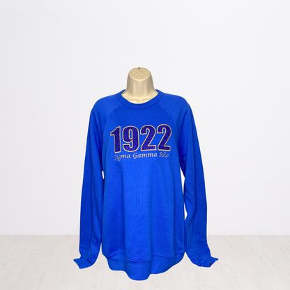 1922 Sigma Gamma Rho Embroidered Glitter Sweatshirt