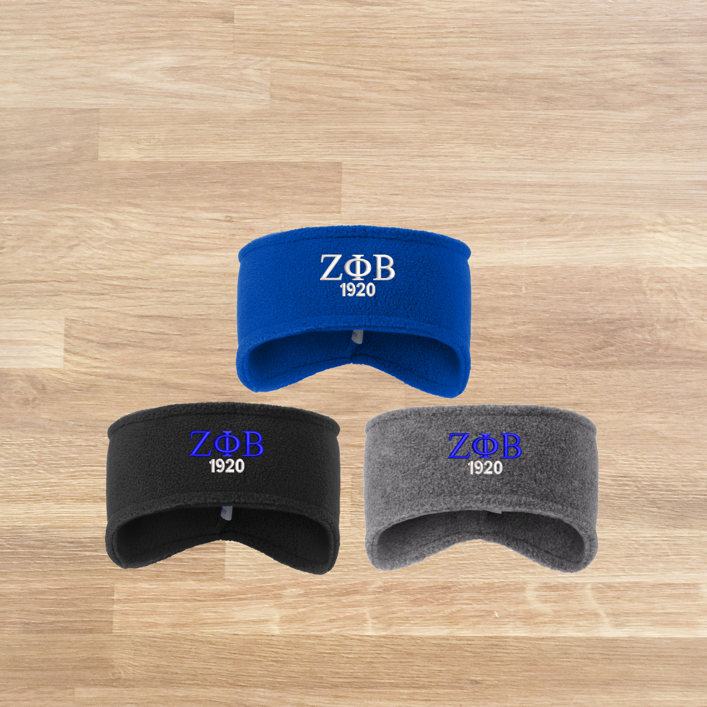 Zeta Phi Beta Personalized Embroidered Fleece Headband