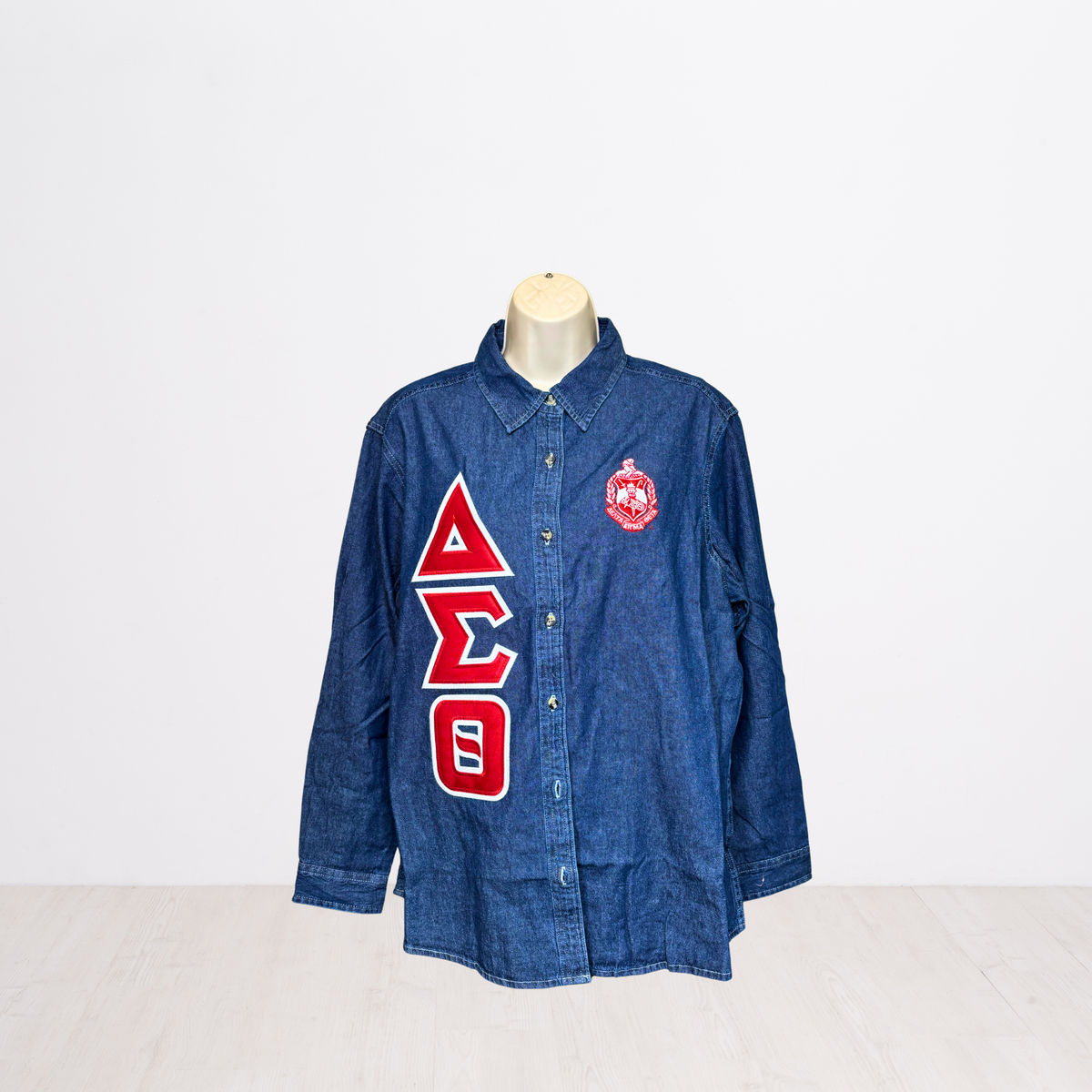 Delta Sigma Theta Denim Button-Down Shirt