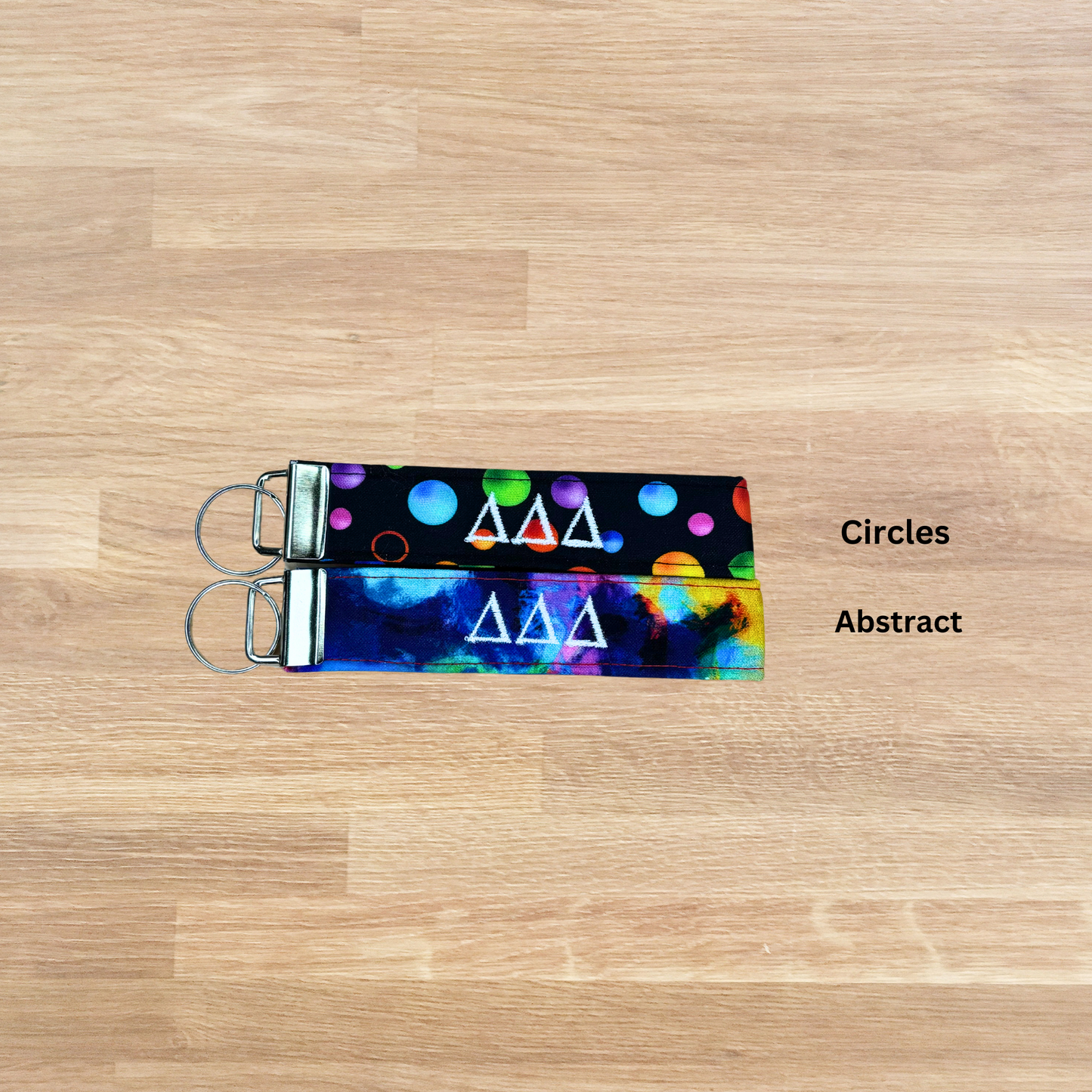 Delta Delta Delta Embroidered Key fob, Tri Delta