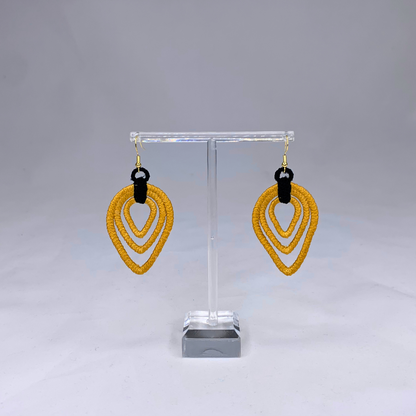 Concentric Teardrops Embroidered Earrings