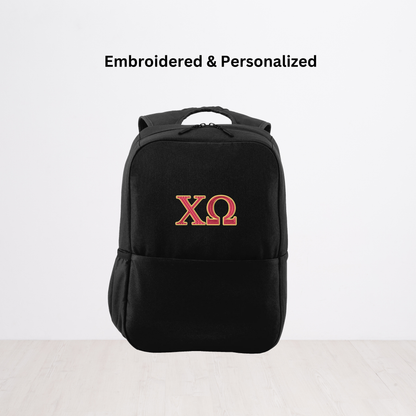 Chi Omega Personalized Embroidered Backpack Bookbag