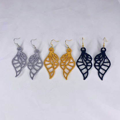 Shell Embroidered Earrings