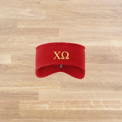 Chi Omega Embroidered Fleece Headband