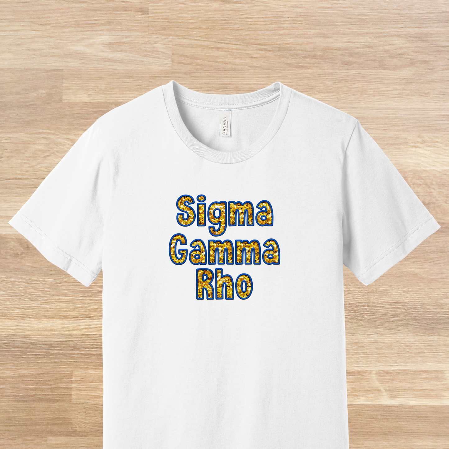 Sigma Gamma Rho Faux Embroidered Sequins T-Shirt