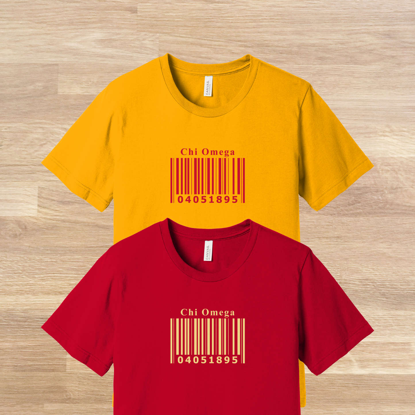 Chi Omega Barcode with Founders Date T-Shirt