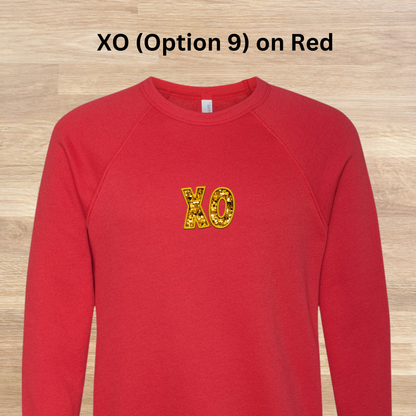 Chi Omega Faux Embroidered Sequins Sweatshirt