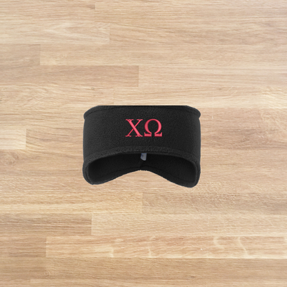 Chi Omega Embroidered Fleece Headband