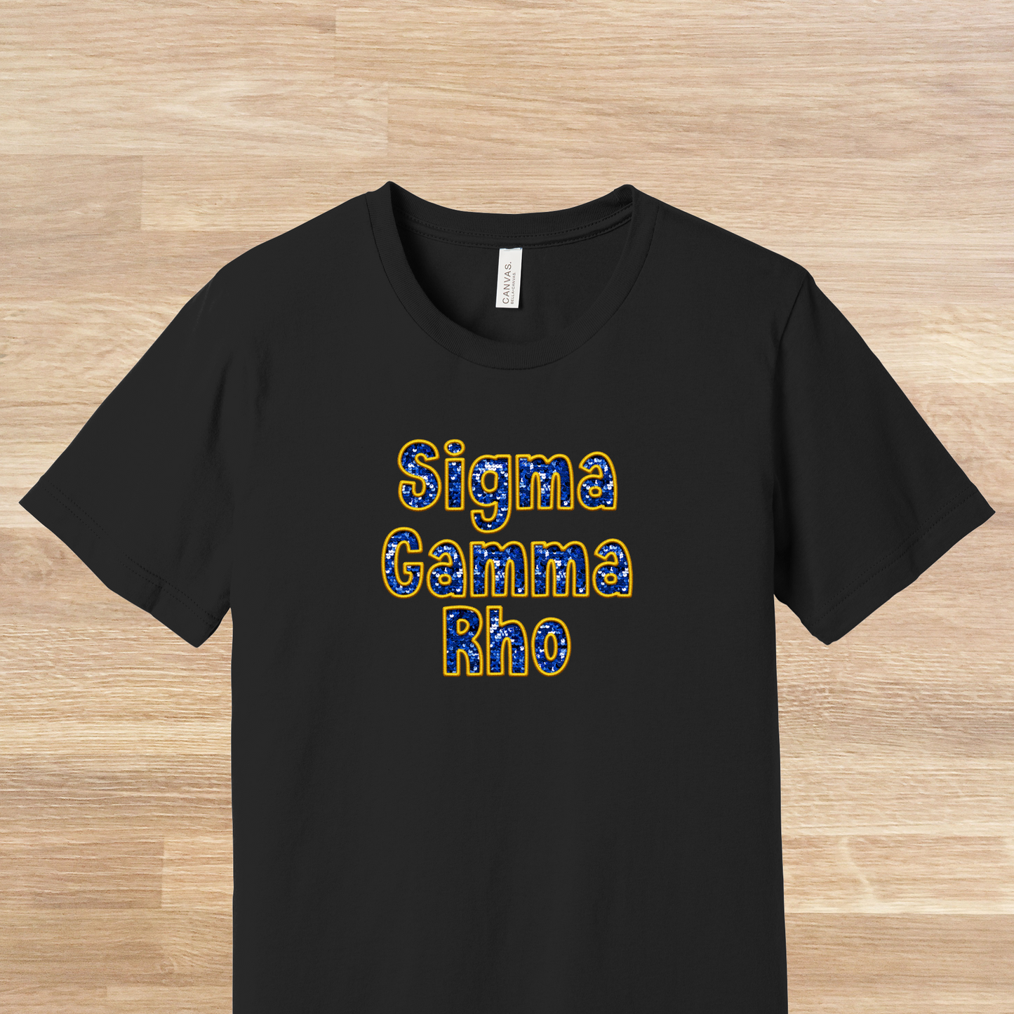 Sigma Gamma Rho Faux Embroidered Sequins T-Shirt