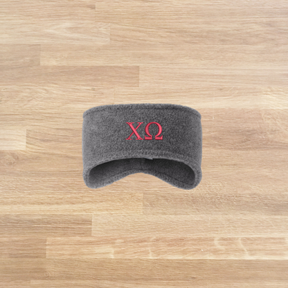 Chi Omega Embroidered Fleece Headband