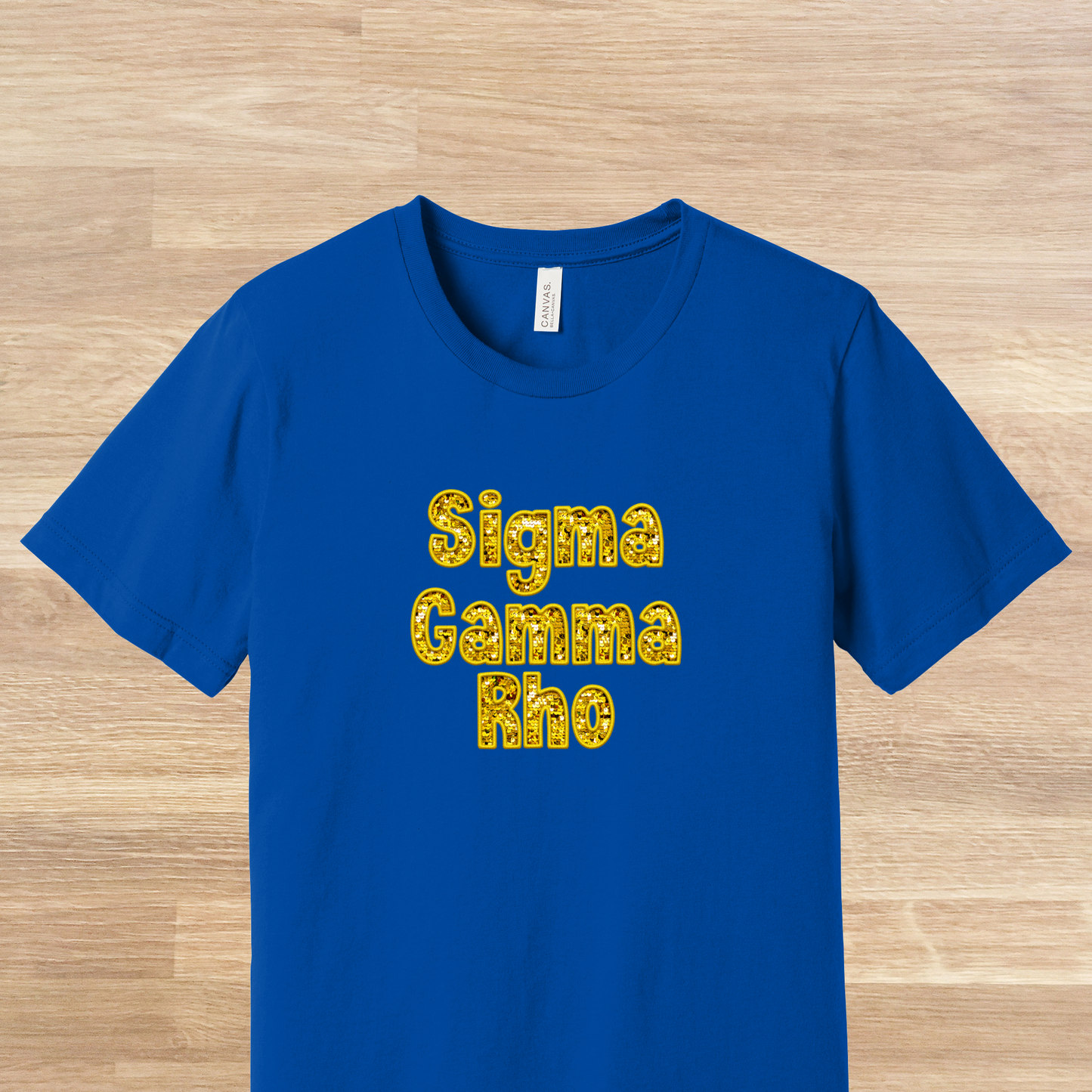 Sigma Gamma Rho Faux Embroidered Sequins T-Shirt