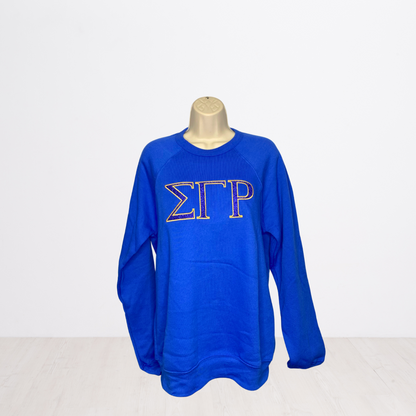 Sigma Gamma Rho Embroidered Glitter Sweatshirt