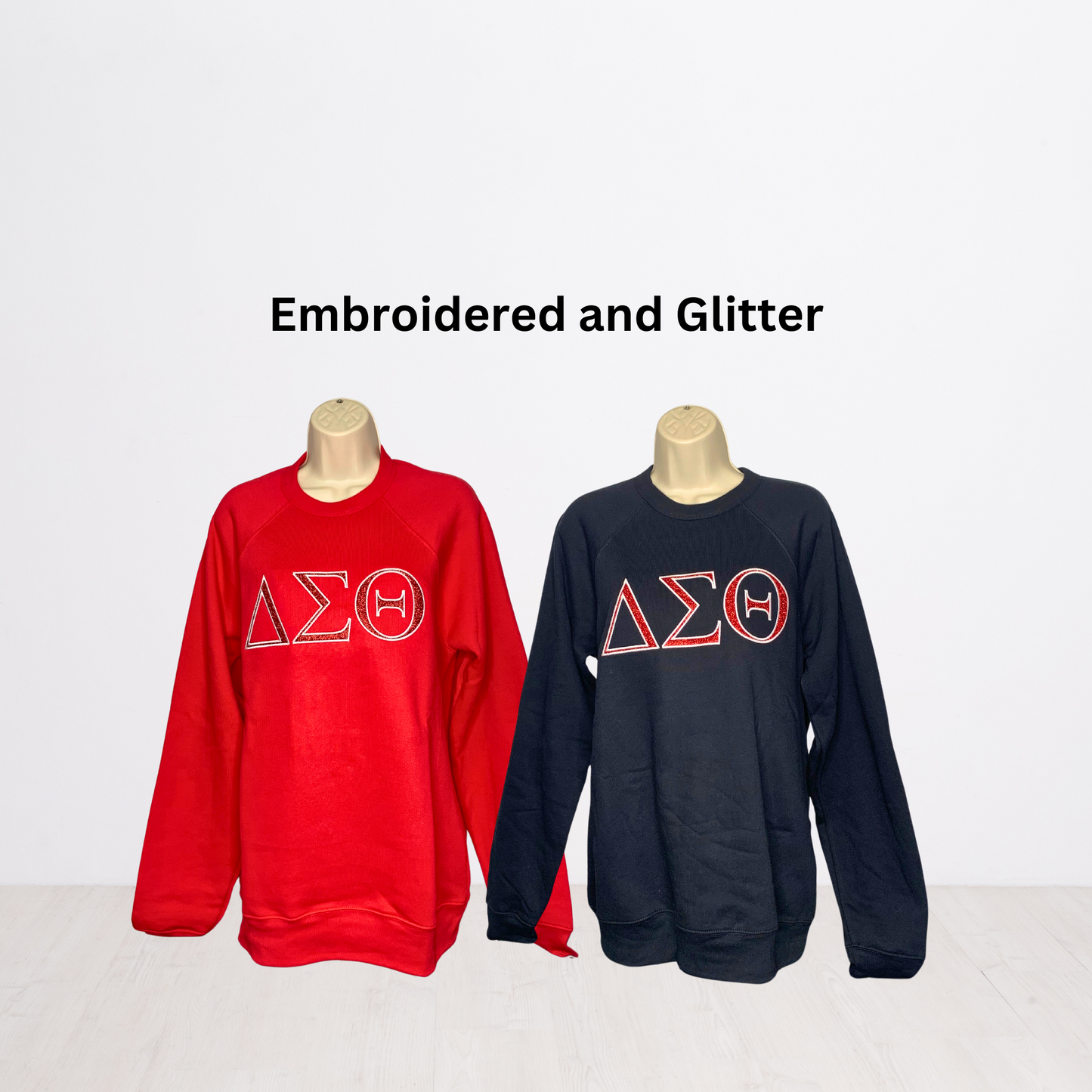 Delta Sigma Theta Embroidered Glitter Sweatshirt