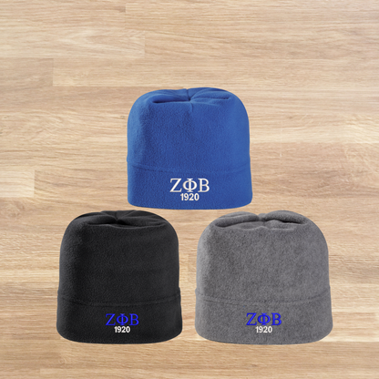 Zeta Phi Beta Personalized Embroidered Fleece Hat Beanie