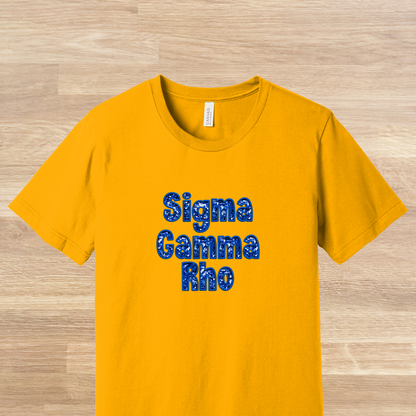 Sigma Gamma Rho Faux Embroidered Sequins T-Shirt