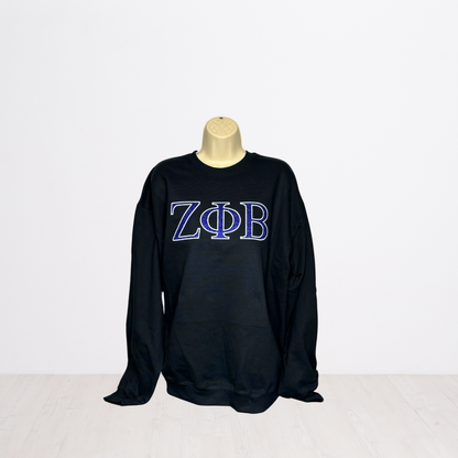 Zeta Phi Beta Embroidered Glitter Sweatshirt