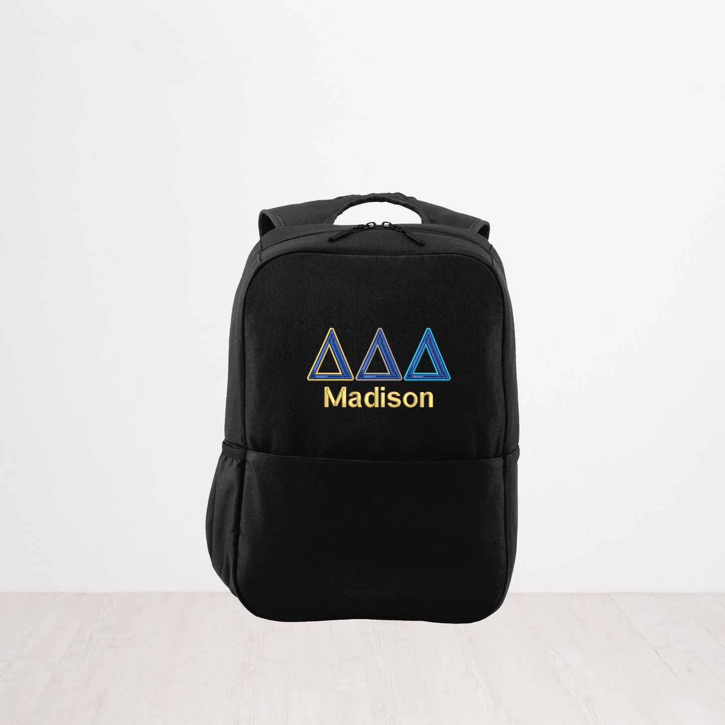 Delta Delta Delta Personalized Embroidered Backpack Bookbag, Tri Delta