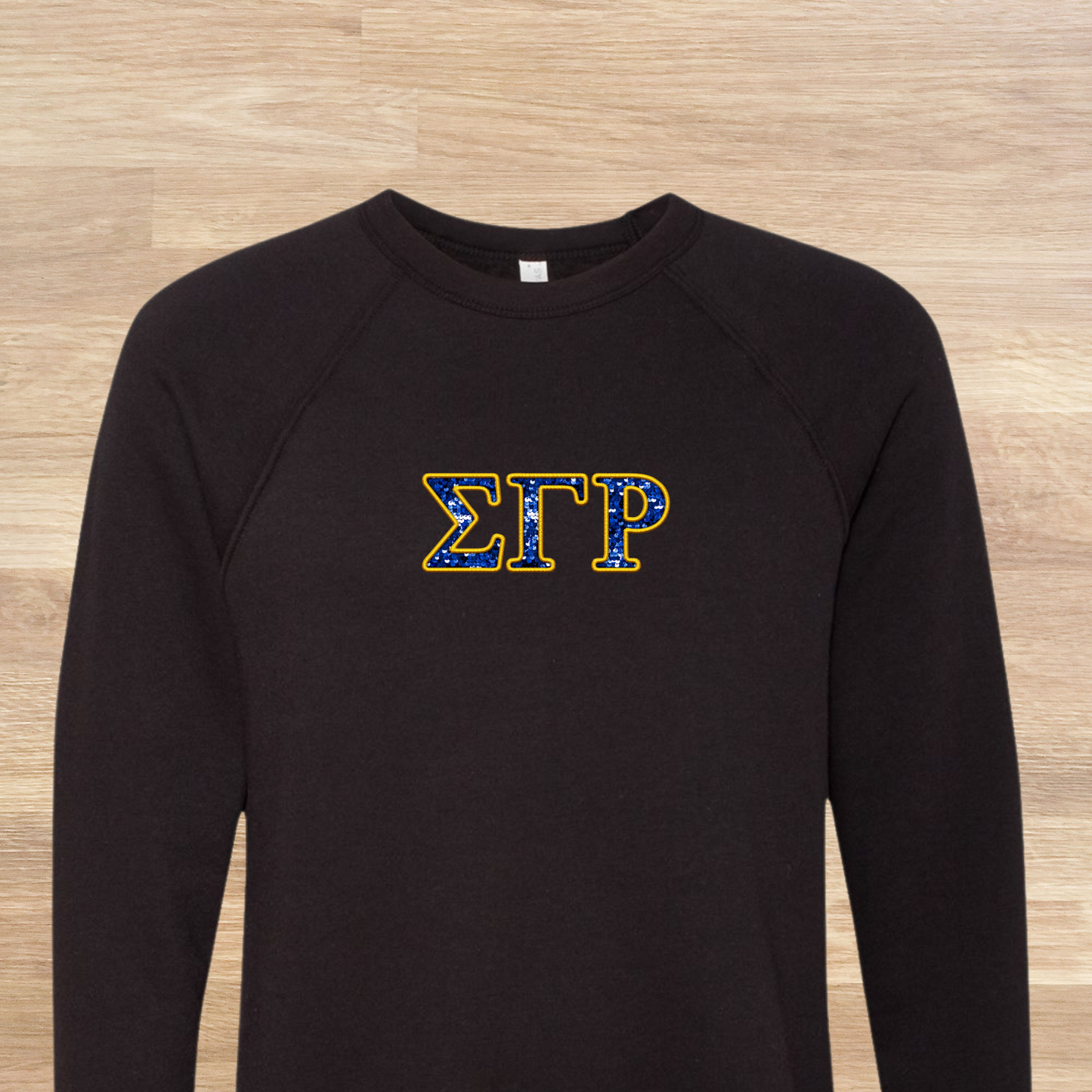 Sigma Gamma Rho Greek Letters Faux Embroidered Sequins Sweatshirt
