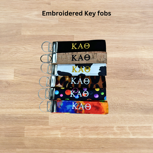 Kappa Alpha Theta Embroidered Key fob