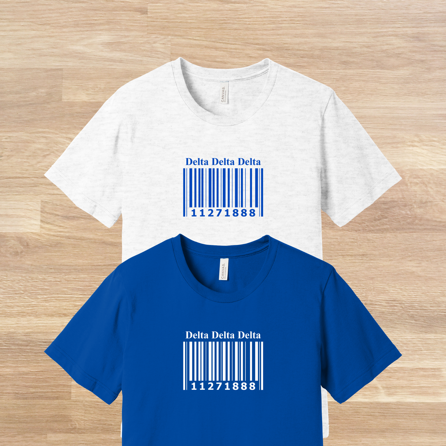 Delta Delta Delta Barcode with Founders Date T-Shirt