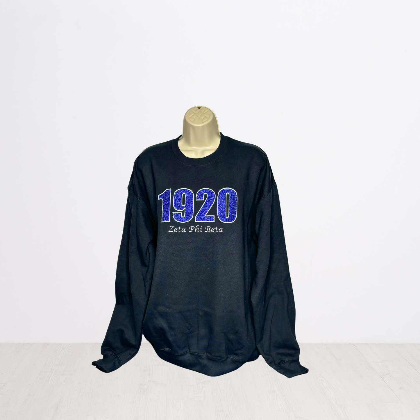 1920 Zeta Phi Beta Embroidered Glitter Sweatshirt