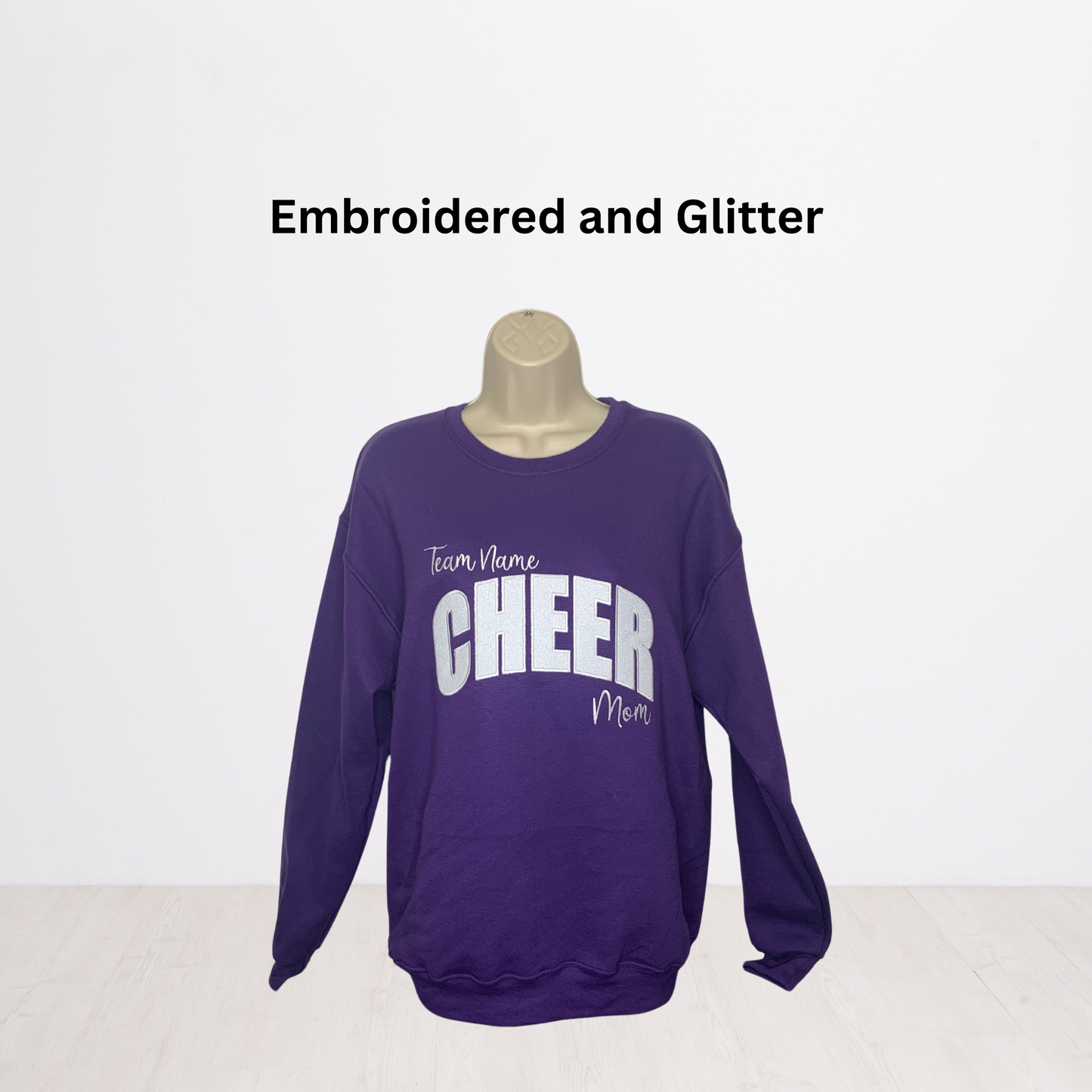 Custom Embroidered Glitter Sweatshirt