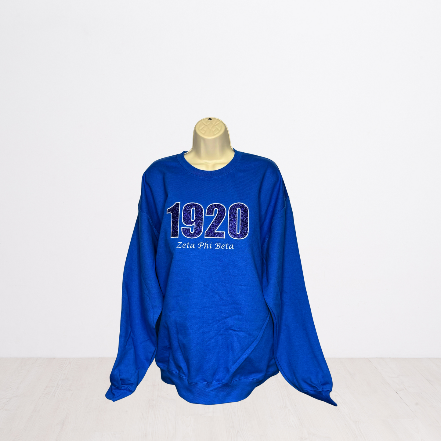 1920 Zeta Phi Beta Embroidered Glitter Sweatshirt