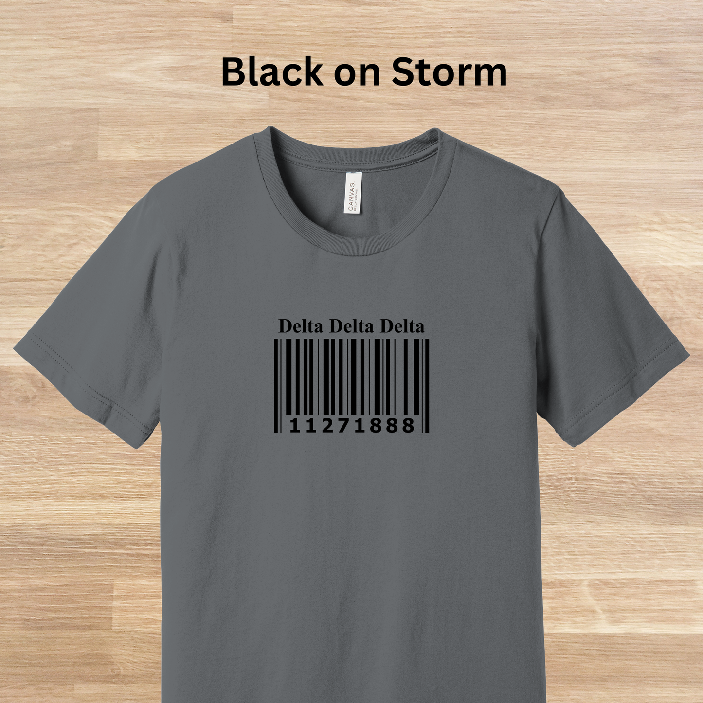 Delta Delta Delta Barcode with Founders Date T-Shirt