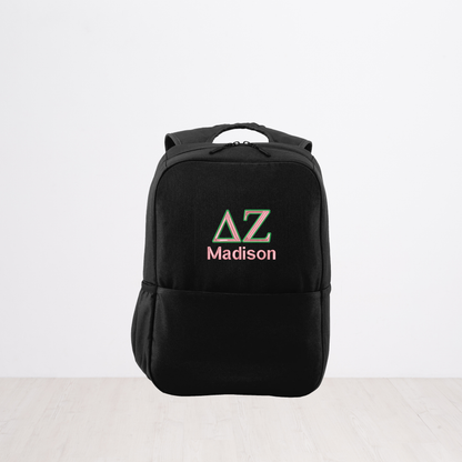 Delta Zeta Personalized Embroidered Backpack Bookbag