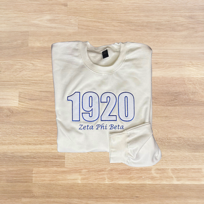 1920 Embroidered Glitter Sweatshirt