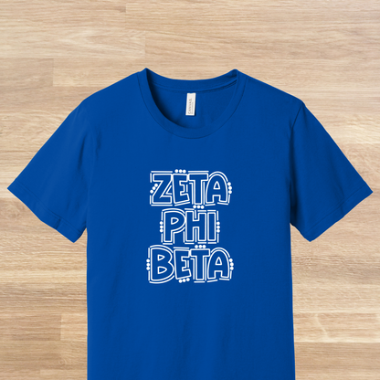Zeta Phi Beta Retro Doodle 80s Style T-Shirt