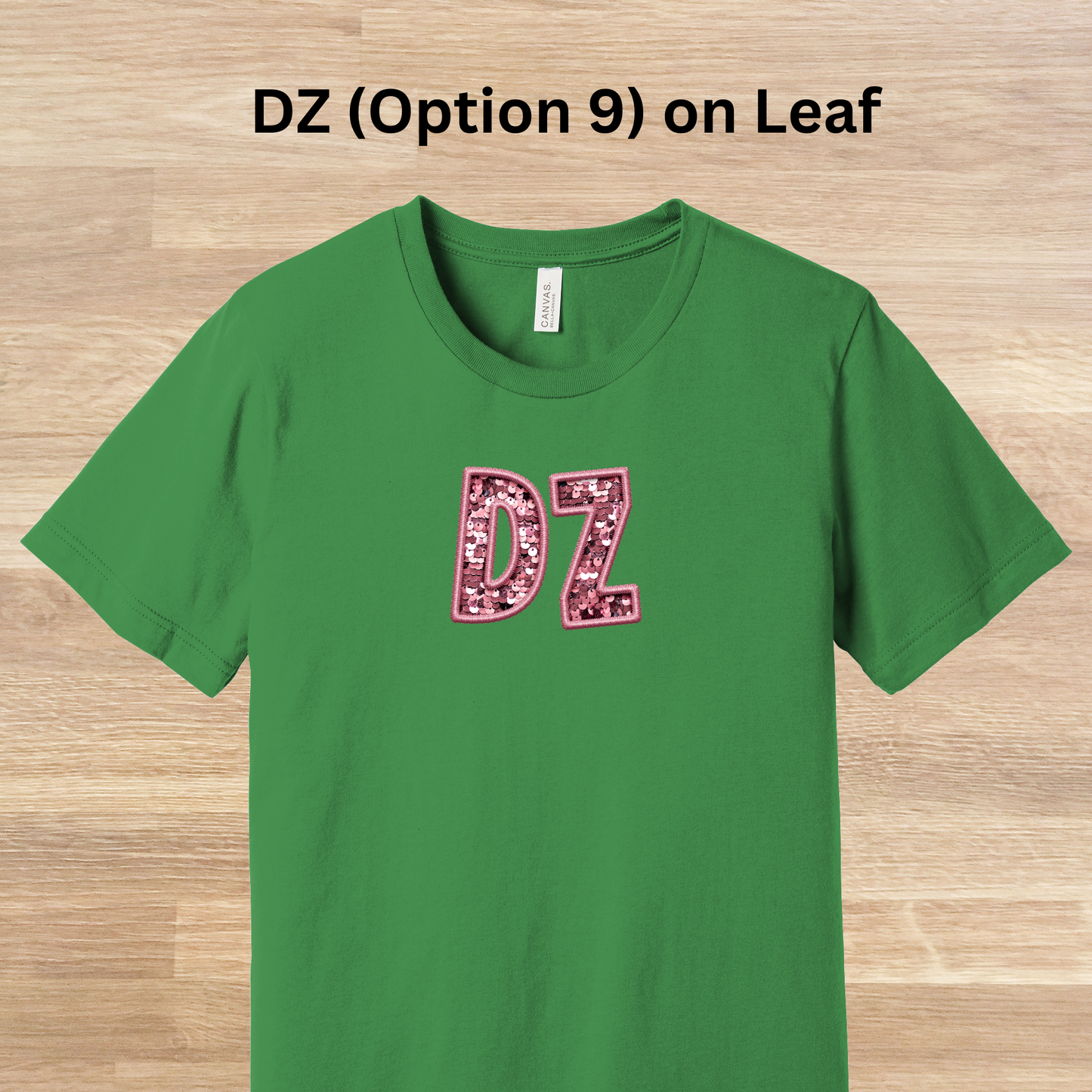 Delta Zeta Faux Embroidered Sequins T-Shirt